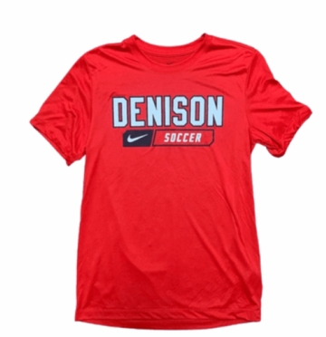 Denison Nike Soccer Dri Fit Tee Red