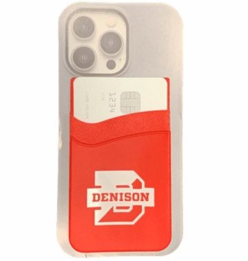 Denison Slim Silicone Card Wallet for Phone Scarlet