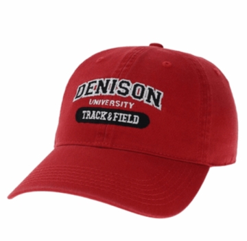 Denison Legacy Sports Hat Track and Field Red