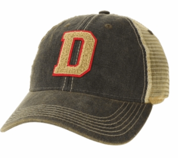 Denison Legacy Textured D Trucker Hat Black/ Tan