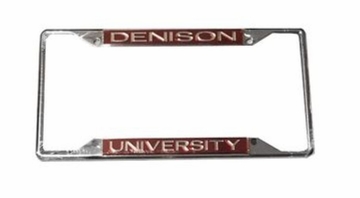 Denison University Metal License Plate Holder