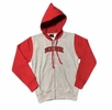 Denison Youth Contrast Hood and Sleeve Jacket Oxford/ Red Denison Youth Contrast Hood and Sleeve Jacket Oxford/ Red