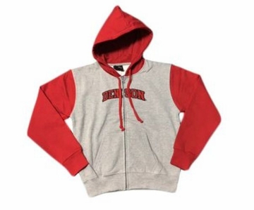 Denison Youth Contrast Hood and Sleeve Jacket Oxford/ Red