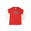 Denison Youth Layered Two-Tone Poly Tee Red Denison Youth Layered Two-Tone Poly Tee Red