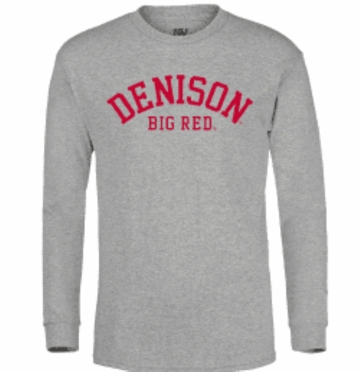Denison MV Youth Classic Big Red Tee Grey Long Sleeve