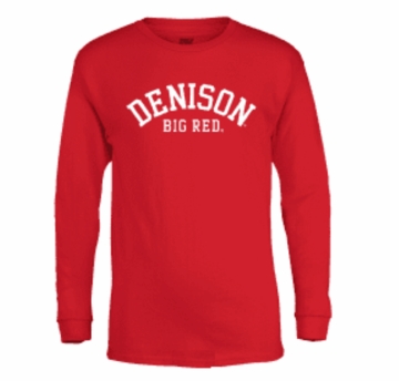 Denison MV Youth Classic Big Red Tee Red Long Sleeve