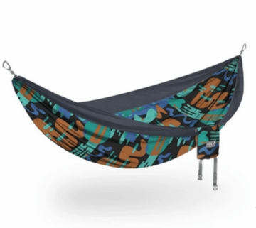ENO DoubleNest Print Hammock Lagoon /Charcoal (Demo)