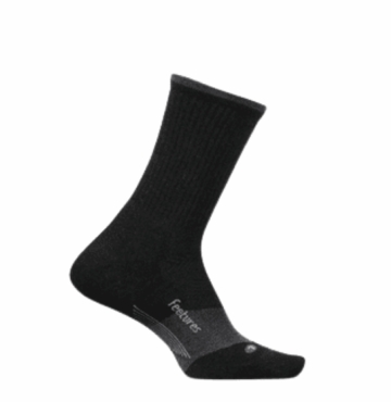 Feetures Trail Max Cushion Mini Crew Charcoal