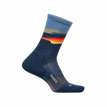Feetures Trail Max Cushion Mini Crew Tectonic Navy