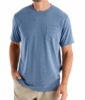 Free Fly Mens Bamboo Flex Pocket Tee Heather Deepwater