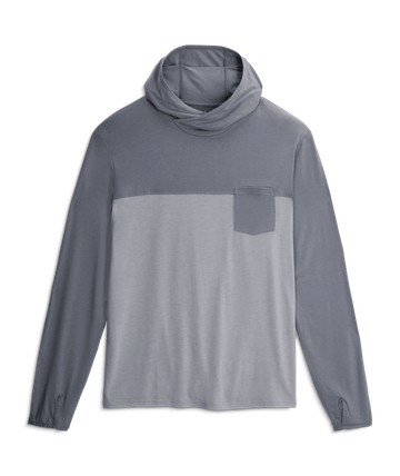 Free Fly Mens Bamboo Hybrid Hoodie Slate / Aspen Grey