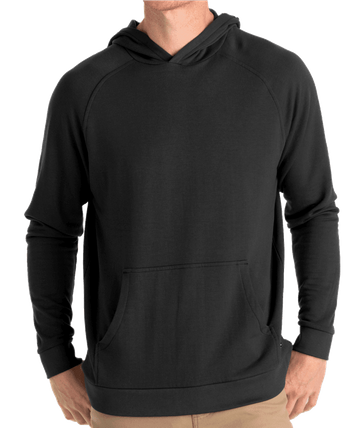 Free Fly Mens Bamboo Lightweight Fleece Hoodie Black Sand