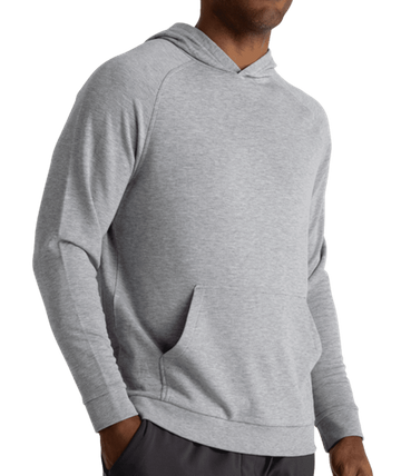 Free Fly Mens Bamboo Lightweight Fleece Hoodie Heather Grey