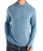 Free Fly Mens Bamboo Shade Hoodie Heather Slate Blue