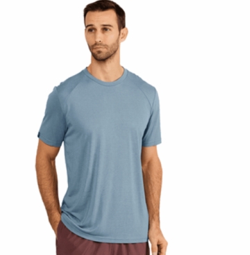 Free Fly Mens Bamboo Lightweight Short Sleeve Shirt Blue Fog (close out)