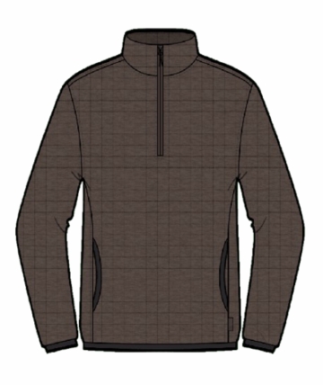 Free Fly Mens Downvalley Quarter Zip Heather Dark Brown