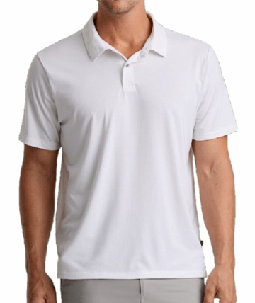 Free Fly Mens Elevate Polo Bright White
