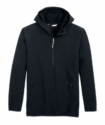 Free Fly Mens Gridback Fleece Anorak Hoodie Black