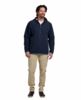 Free Fly Mens Gridback Fleece Anorak Hoodie Deep Navy