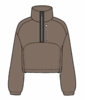 Free Fly Womens Ashridge Fleece Half Zip Fossil Free Fly Womens Ashridge Fleece Half Zip Fossil