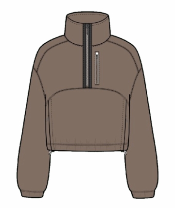 Free Fly Womens Ashridge Fleece Half Zip Fossil