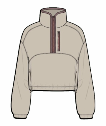 Free Fly Womens Ashridge Fleece Half Zip Frech Oak