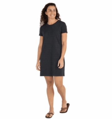 Free Fly Womens Bamboo Flex Pocket Dress Heather Black (close out)