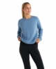 Free Fly Womens Bamboo Lightweight Fleece Crew Windward Blue