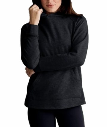 Free Fly Womens Bamboo Lightweight Fleece Hoodie Heather Black