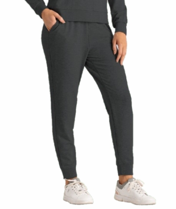 Free Fly Womens Bamboo Lightweight Fleece Jogger Heather Black