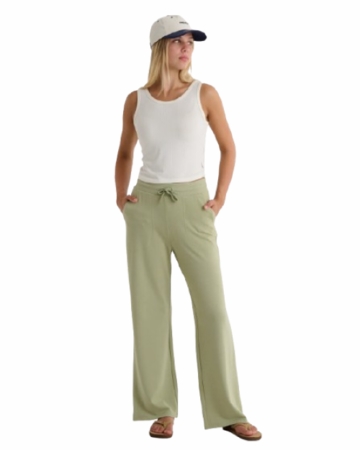 Free Fly Womens Bamboo LIghtweight Fleece Wide Leg Pant Tea
