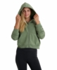 Free Fly Womens Bamboo Northcoast Fleece Full Zip Hoodie Heather Olivine