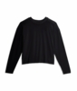 Free Fly Womens Bamboo Shade Crossover Long Sleeve Black