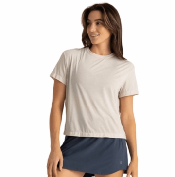 Free Fly Womens Elevate Lightweight Tee Heather Birch