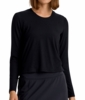 Free Fly Womens Ribbed Bamboo Long Sleeve Black