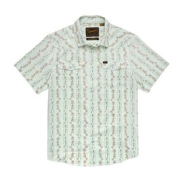 Howler Bros Mens H Bar B Snapshirt Hibiscus Ribbons : Mint