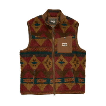 Howler Bros Mens Chisos Fleece Vest - Mitla Motifs : Russet