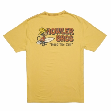 Howler Bros Mens Cotton T-Shirt : El Monito Surfs : Rattan