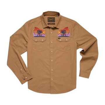 Howler Bros Mens Crosscut Deluxe Longsleeve - Yuccas : Driftwood