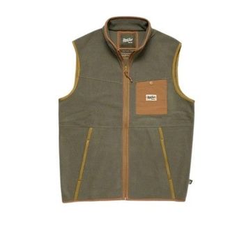 Howler Bros Mens Free Range Fleece Vest Oregano