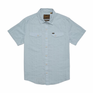 Howler Bros Mens H Bar B Snapshirt Eyelet Stripe : Sky Blue