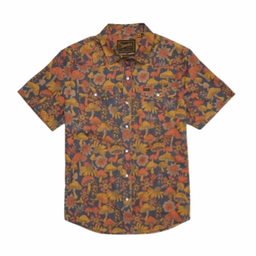 Howler Bros Mens H Bar B Snapshirt Fungi Floral : Nightfall