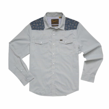 Howler Bros Mens H Bar B Tech Longsleeve Rancher Floral : Smoke Blue