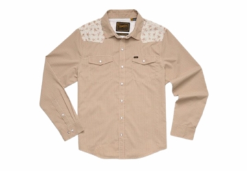 Howler Bros Mens H Bar B Tech Longsleeve Rancher Floral : Brown Rice