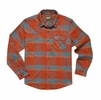 Howler Bros Mens Harker's Flannel - Backdrop Plaid : Terracotta (Close Out)