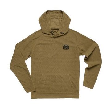 Howler Bros Mens Palo Duro Fleece Hoodie - Mountain Grid : Fatigue