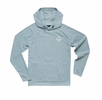 Howler Bros Mens Palo Duro Fleece Hoodie Mountain Grid Iron Blue