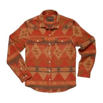 Howler Bros Mens Sheridan Flannel - Mitla Motifs : Terracotta