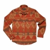 Howler Bros Mens Sheridan Flannel - Mitla Motifs : Terracotta (Close Out)