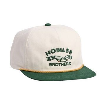 Howler Bros Unstructured Snapback Hats - Seagull : White / Green